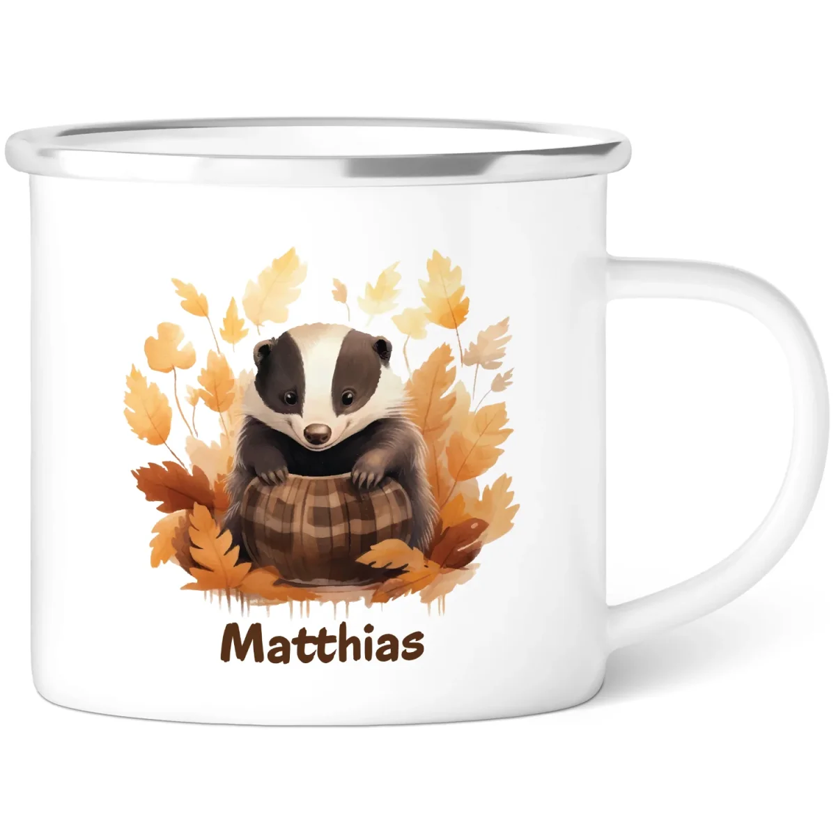 Emaille Tasse für Kinder - Tiere - Personalisiert mit Namen – Bild 5