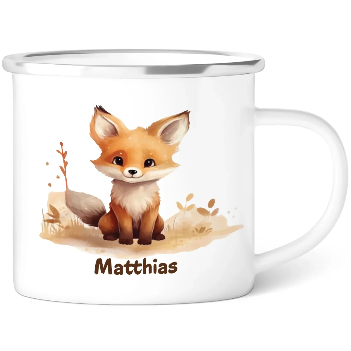 Emaille Tasse für Kinder - Tiere - Personalisiert mit Namen – Bild 9