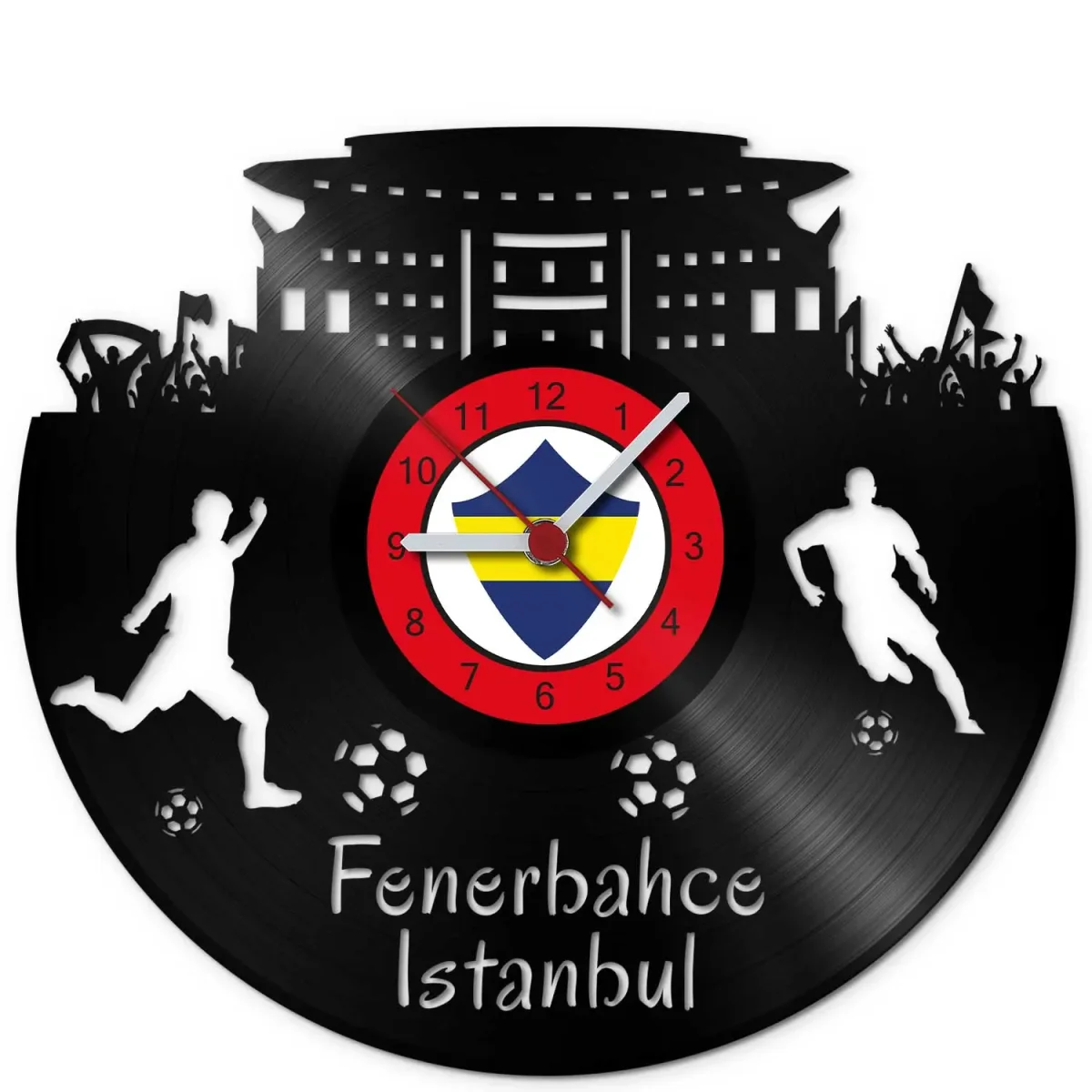 Fussball Wanduhr aus Vinyl Vereinsliebe Fenerbahce Istanbul – Bild 2