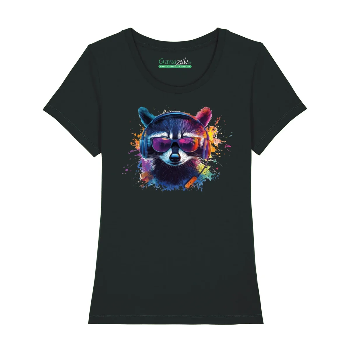 Bedrucktes T-Shirt für Damen - Waschbär – Bild 4