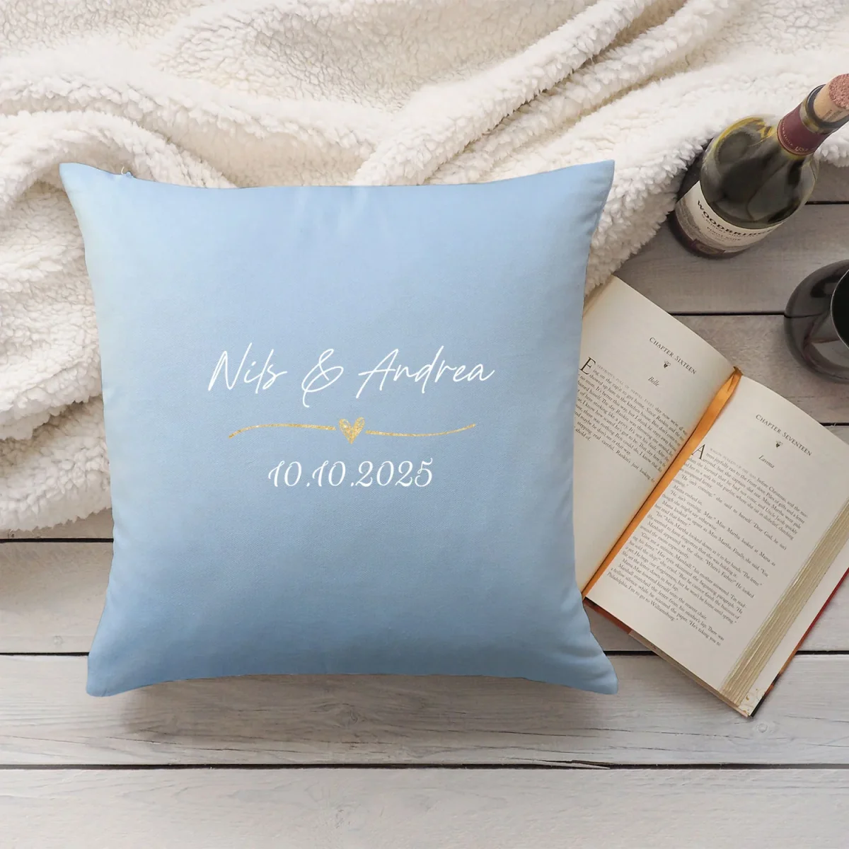 Personalisiertes Kissen mit Motiv - Wedding Love – Bild 3