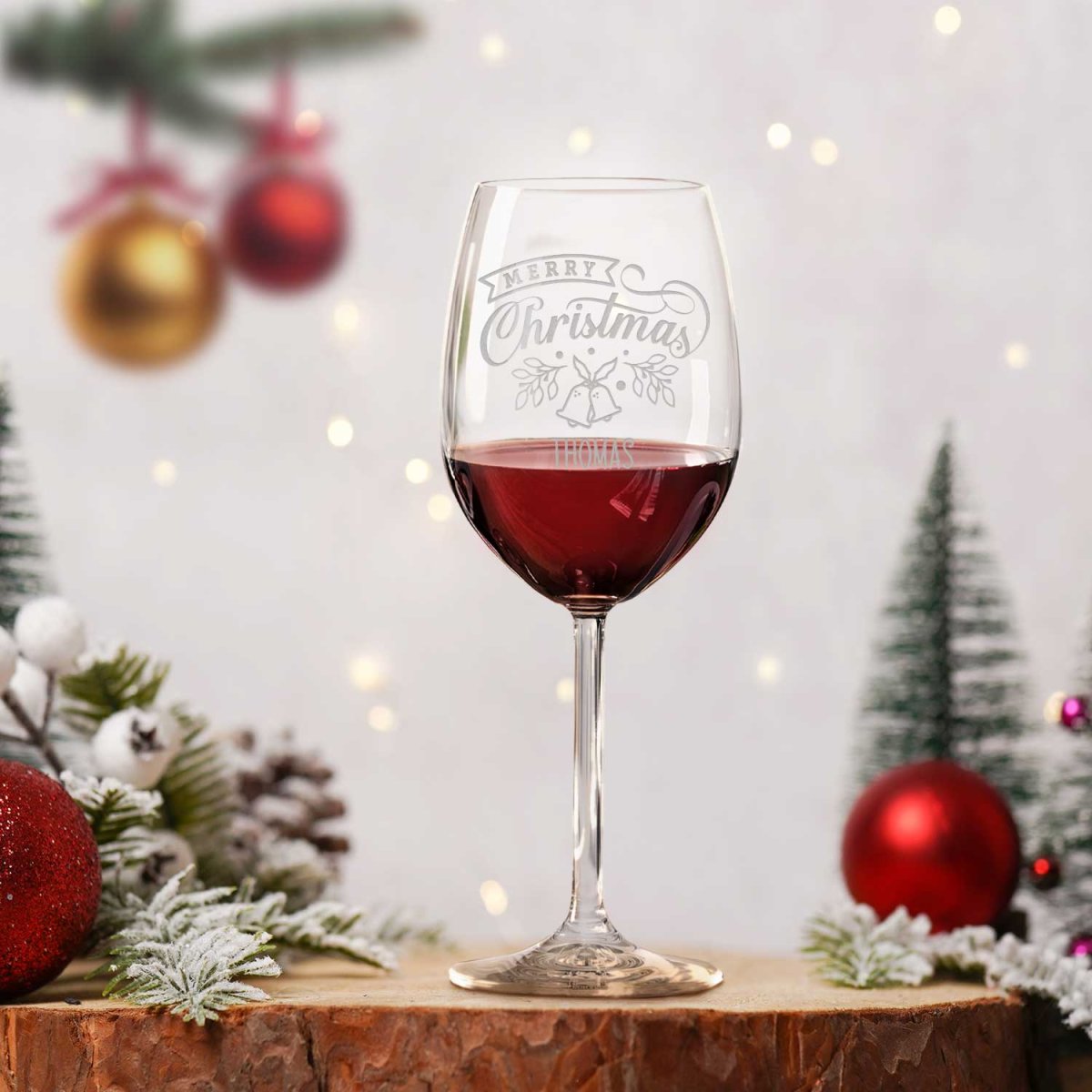 Leonardo Weinglas mit Gravur "Merry Christmas Bells" – Bild 5
