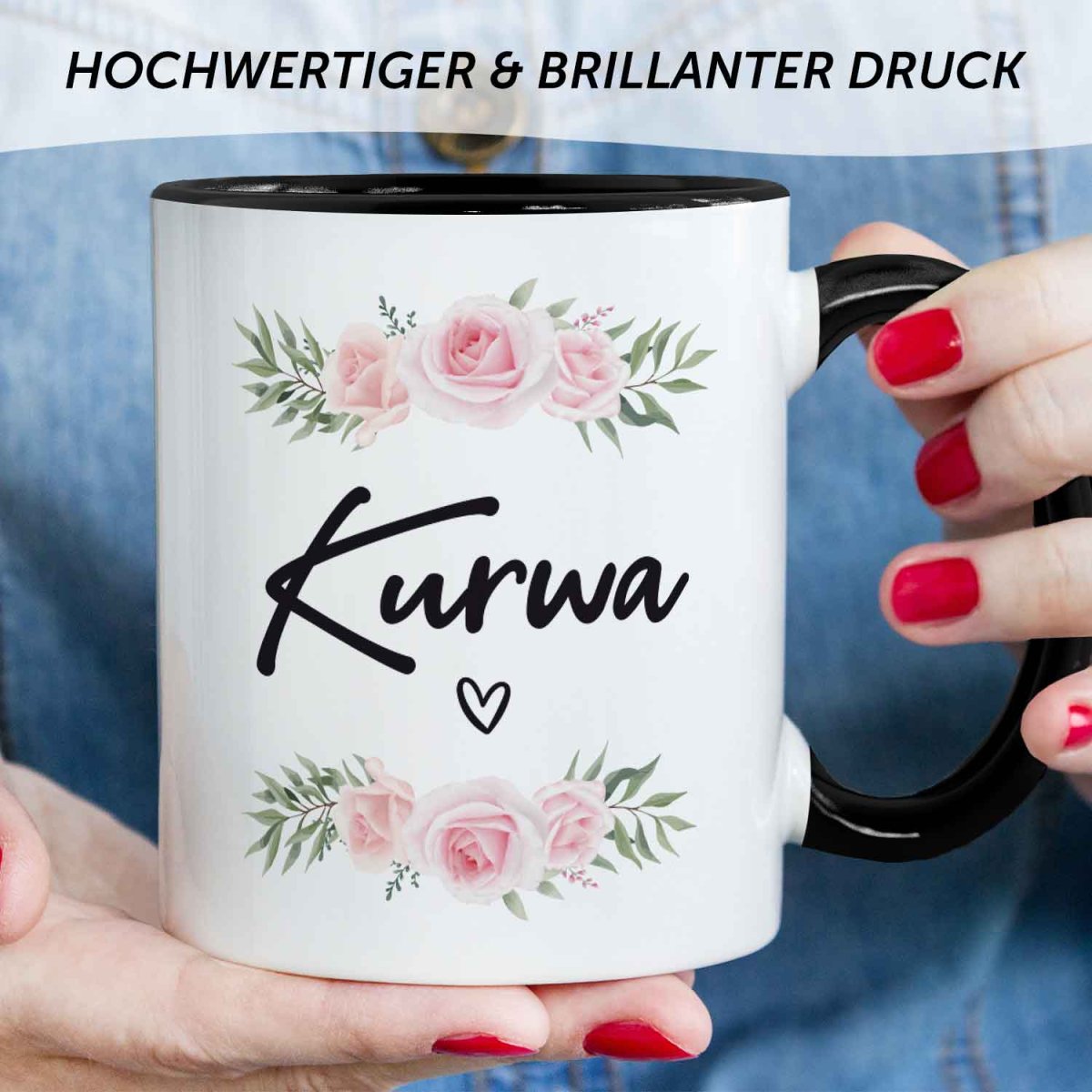 Bedruckte Tasse Kurwa – Bild 5