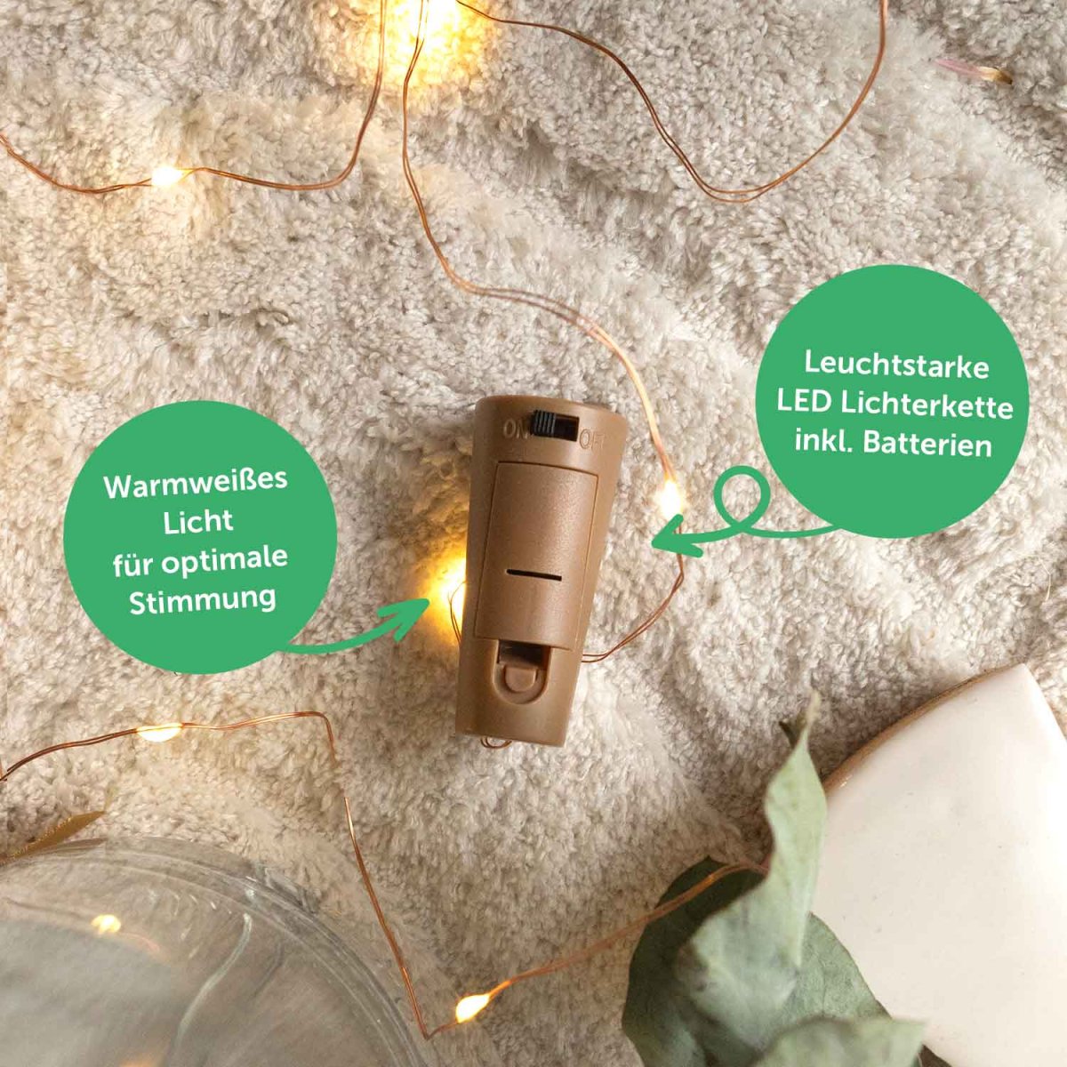 Flaschenlicht mit LED-Lichterkette im Wunscherfüller Design - Weihnachtsdeko zum Verschenken – Bild 6