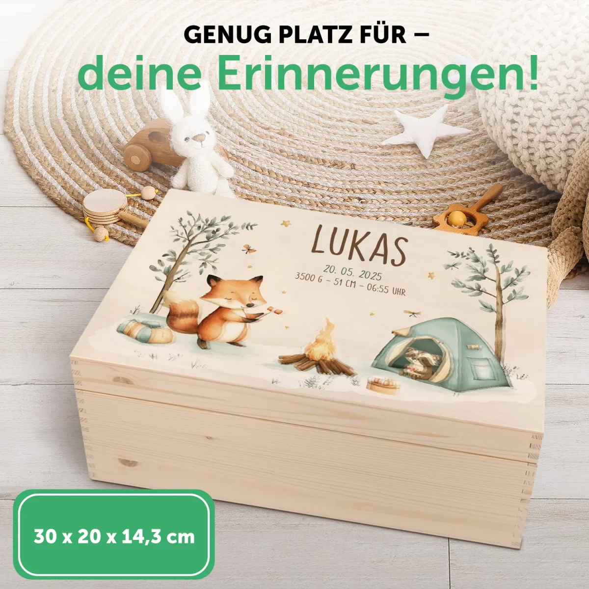 Erinnerungskiste für Kinder mit UV-Druck - Camping – Bild 5