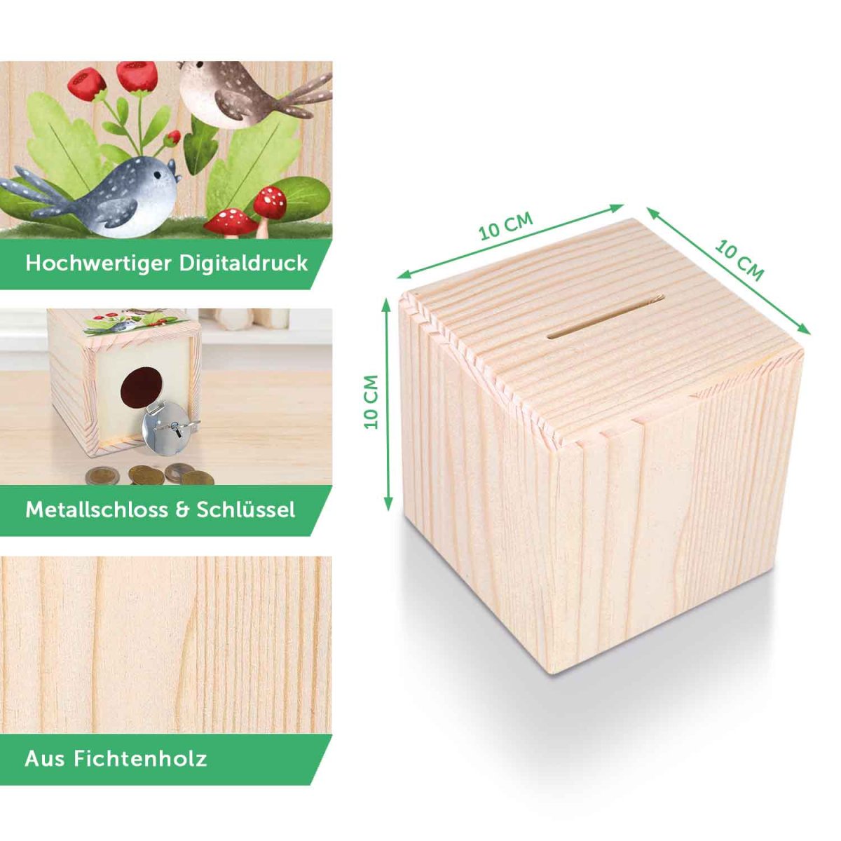 Spardose aus Holz - Kreuze – Bild 8
