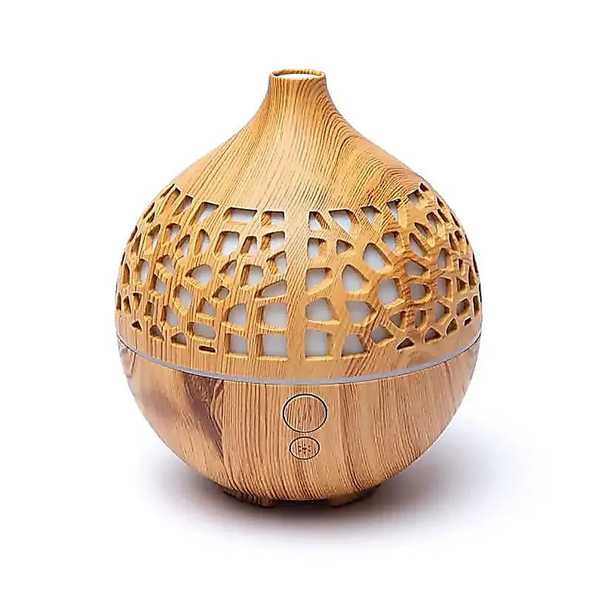 Aroma Diffuser Holzoptik 180 ml Ultraschall – Luftbefeuchter mit 7-Farben-LED, extra leise, für 10–30 m²