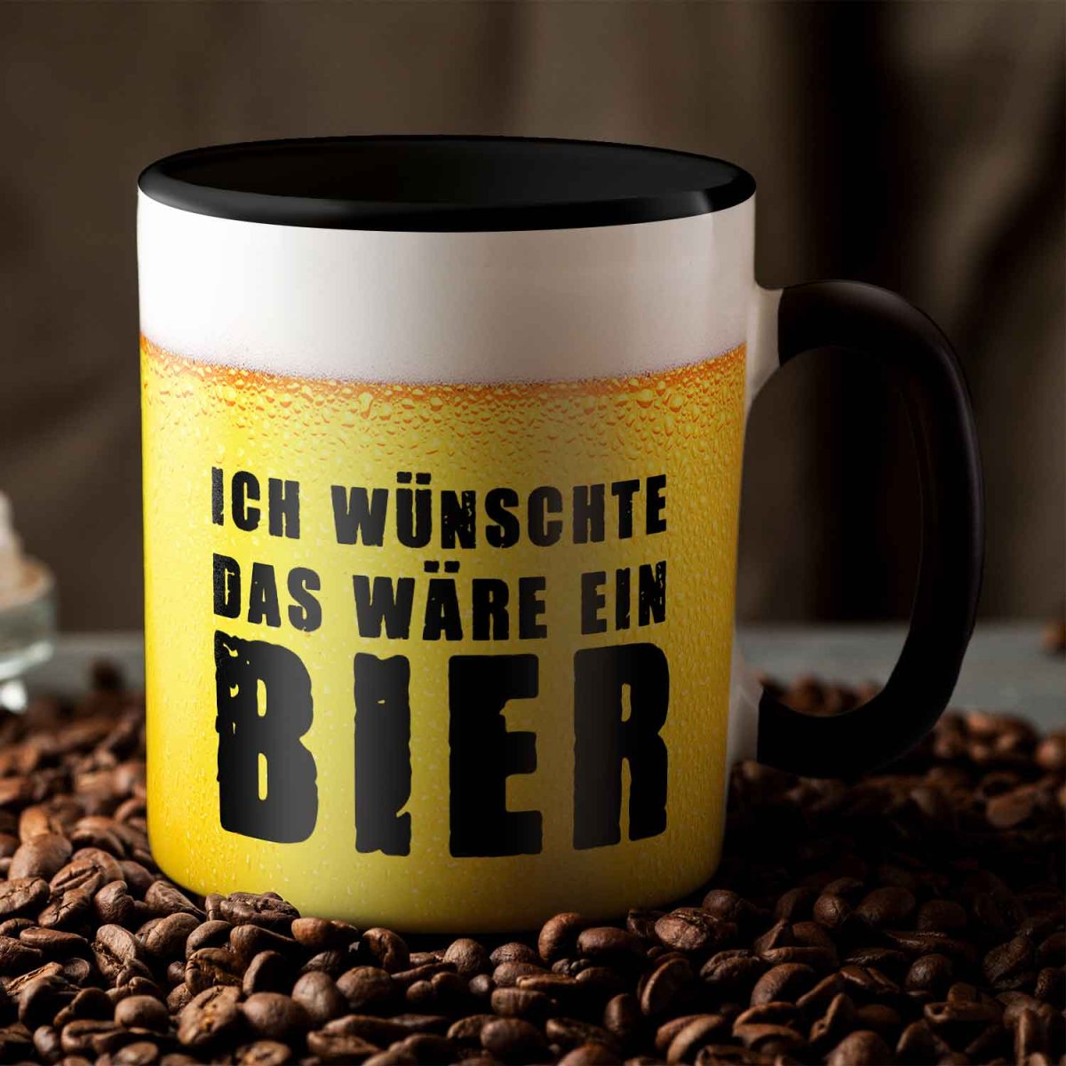 Bedruckte Tasse Ich wünschte das wäre ein Bier – Bild 9