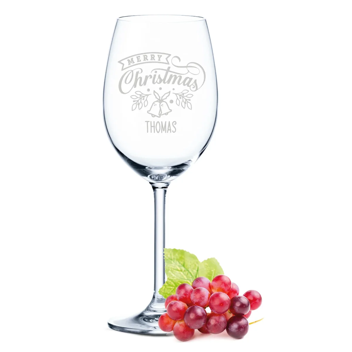 Leonardo Weinglas mit Gravur "Merry Christmas Bells" – Bild 2