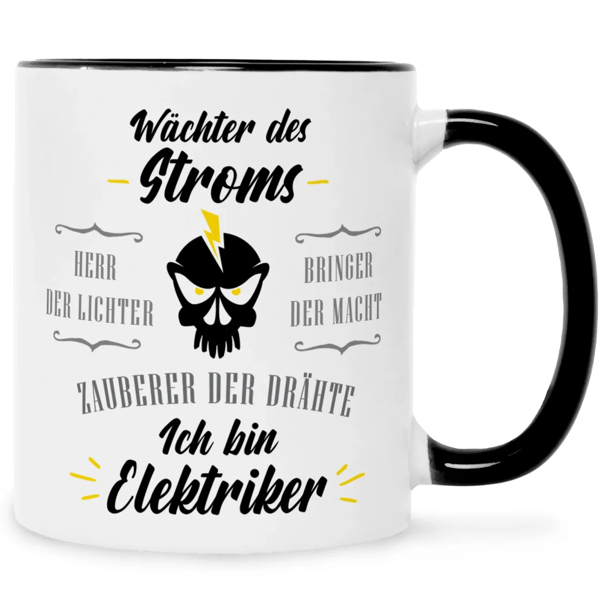 Bedruckte Tasse mit Spruch Wächter des Stroms – Bild 3