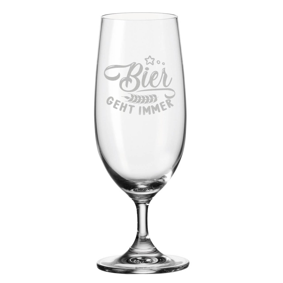 Leonardo Bierglas mit Gravur "Bier geht immer" – Bild 2