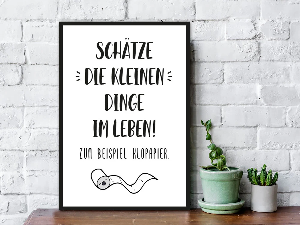 Holzschild mit Spruch - Die kleinen Dinge im Leben – Bild 2