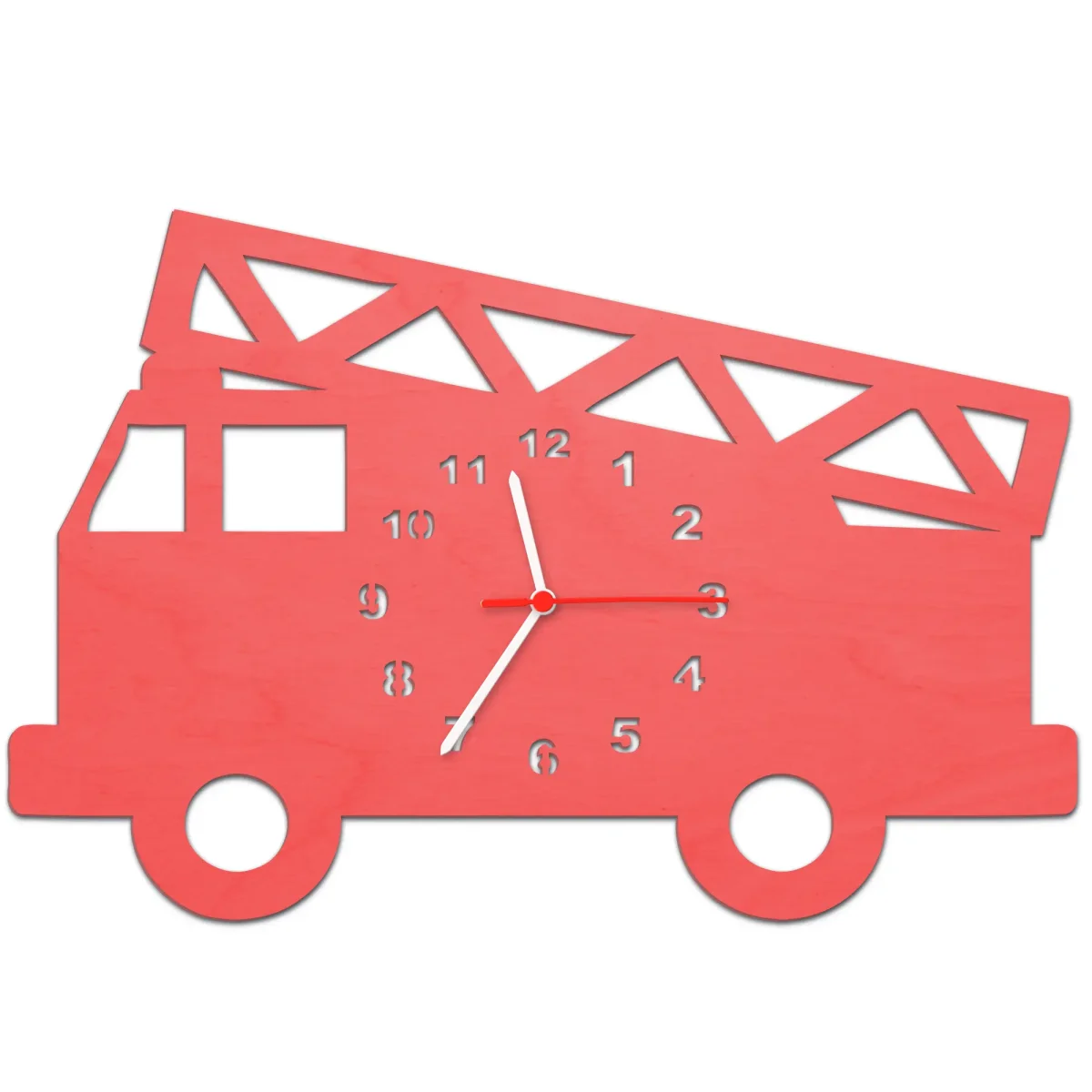 Kinder Wanduhr im Feuerwehrauto Design – Bild 2