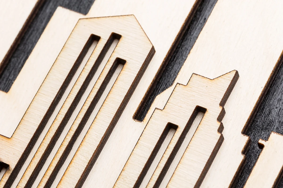 3D Wandbild aus Holz Skyline London 2017 – Bild 6