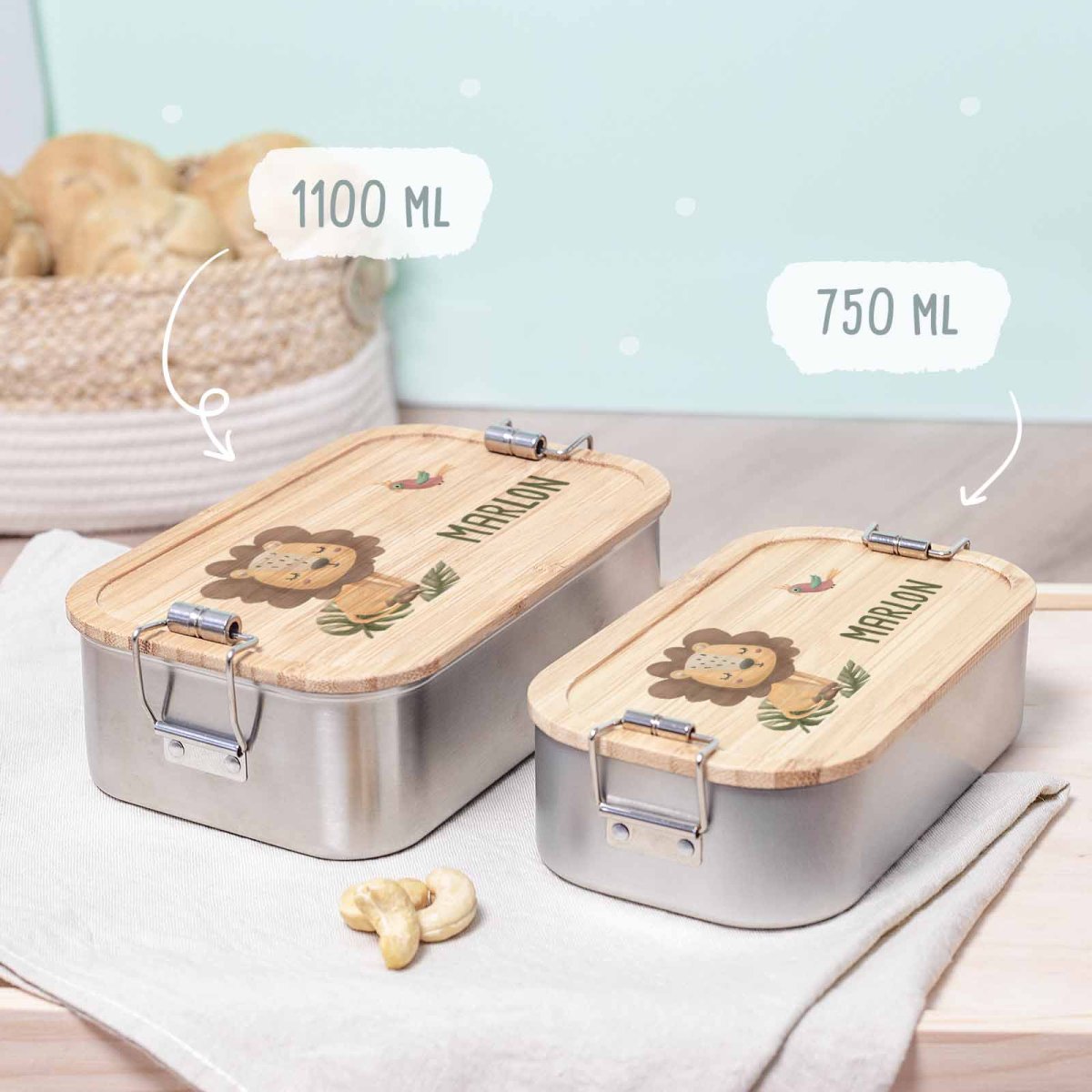 Lunchbox „Rakete“ personalisiert Druck – Bild 4