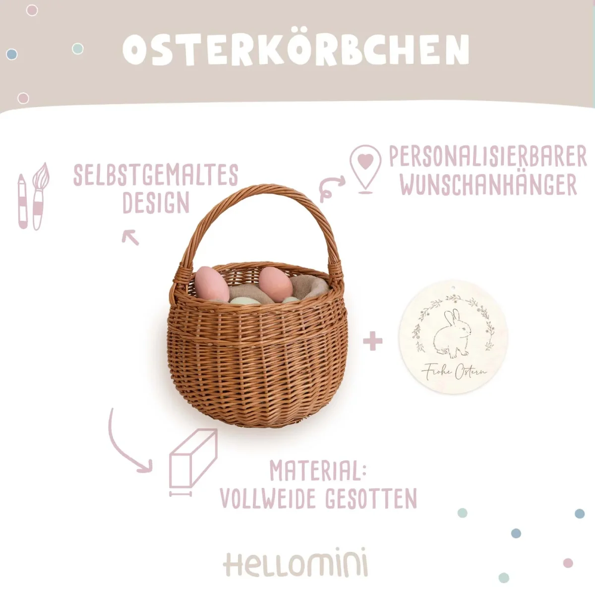 Osterkörbchen personalisiert Gravur – Bild 7