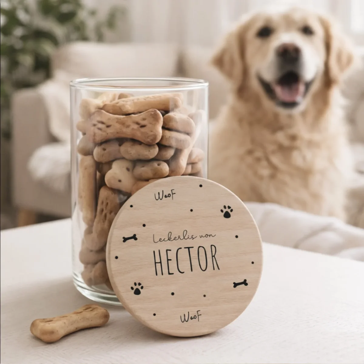 Vorratsglas „Hundeknochen bunt“ personalisiert Druck – Bild 8