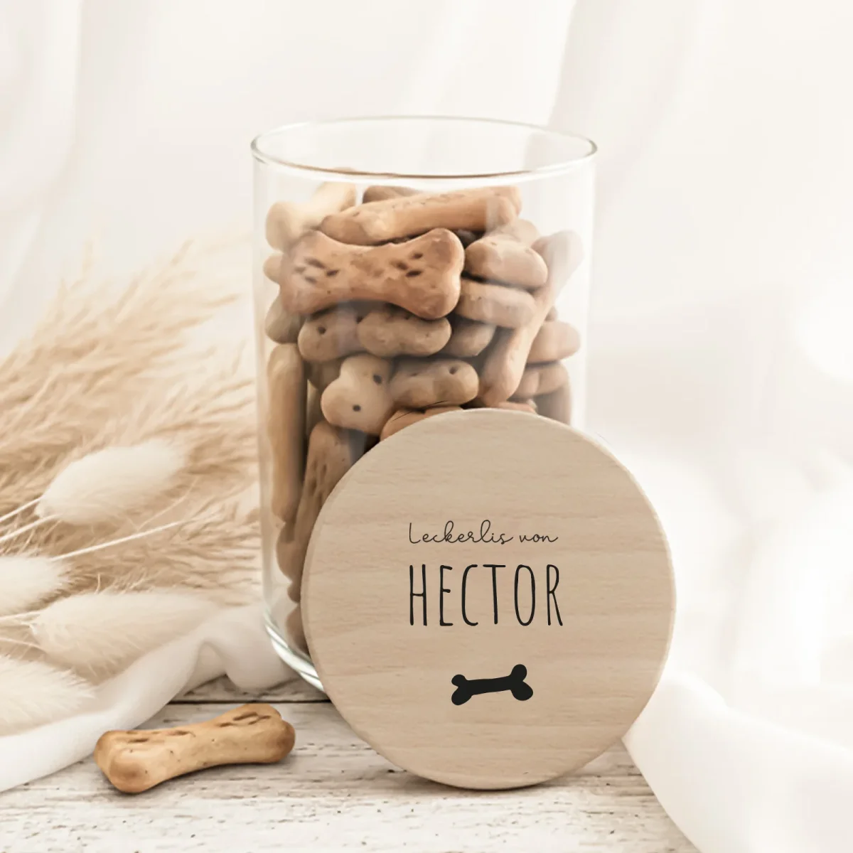 Vorratsglas „Hundeknochen“ personalisiert Druck – Bild 2