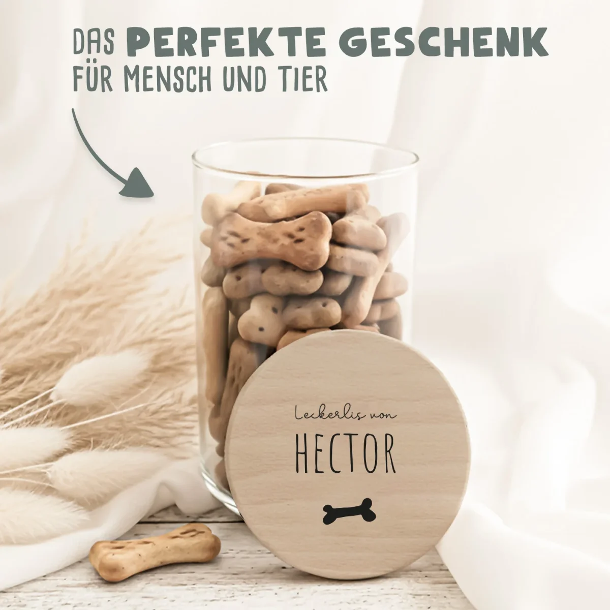 Vorratsglas „Hundeknochen“ personalisiert Druck – Bild 4