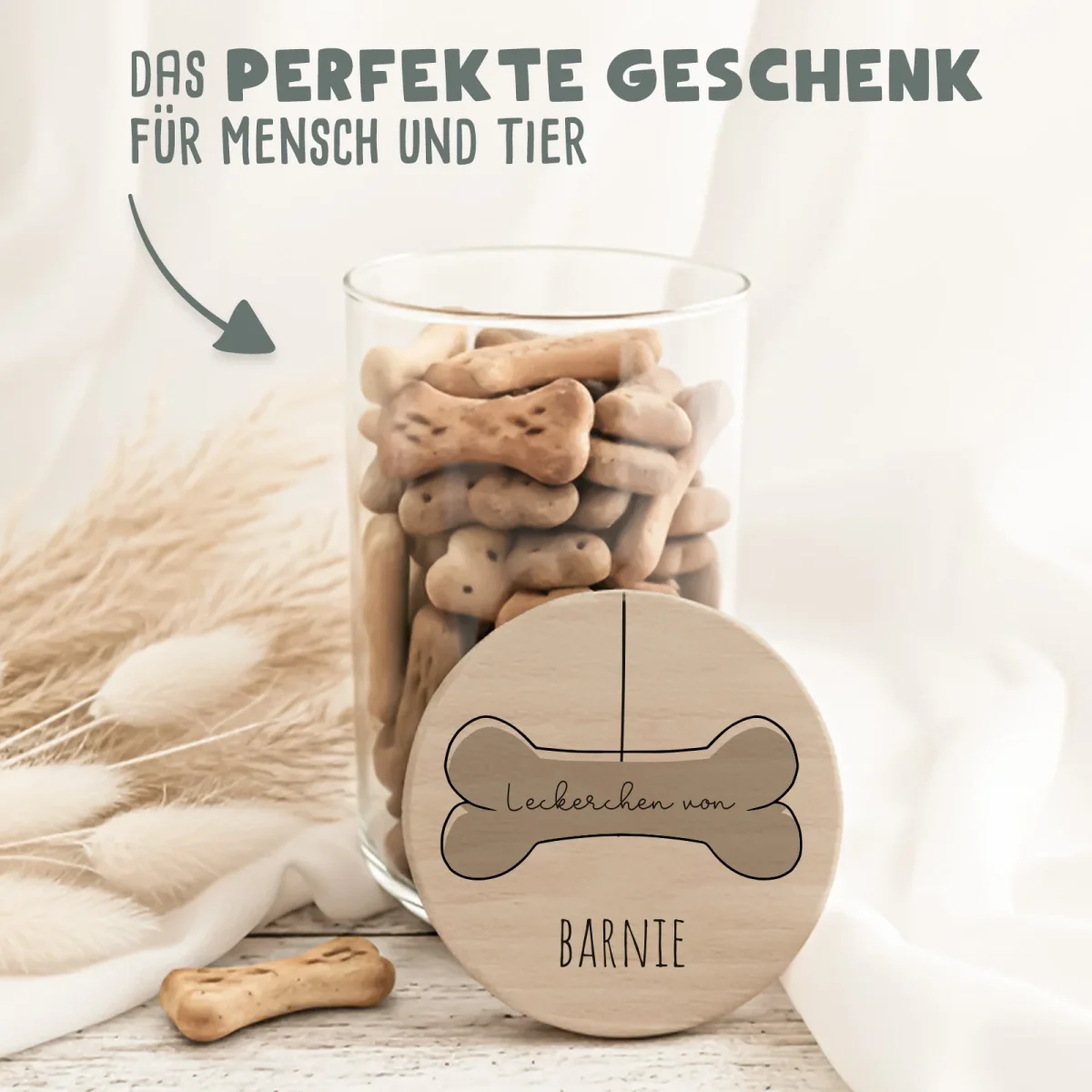 Vorratsglas „Hundeknochen bunt“ personalisiert Druck – Bild 3