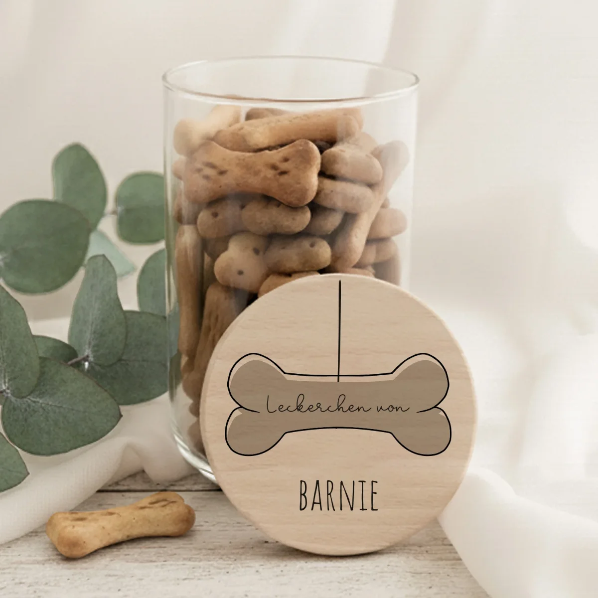 Vorratsglas „Hundeknochen bunt“ personalisiert Druck – Bild 2